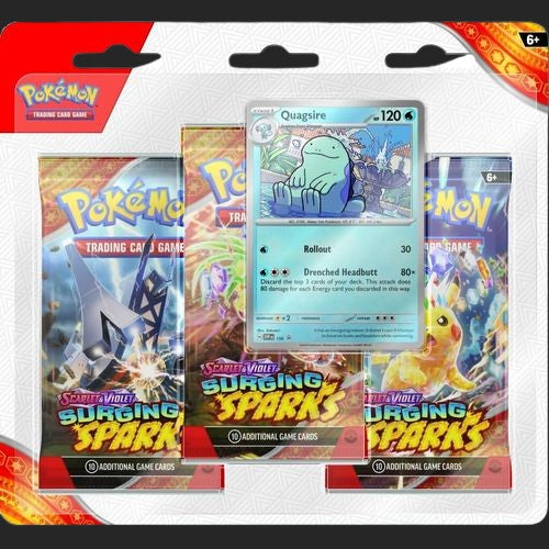 Pokémon Trading Card Game - Scarlet & Violet 8: Surging Sparks - Three-Booster Blister - view 2 - TCGroupAU
