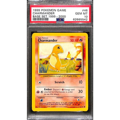 PSA10 - 1999 Pokemon - Charmander 46/102 - TCGroupAU