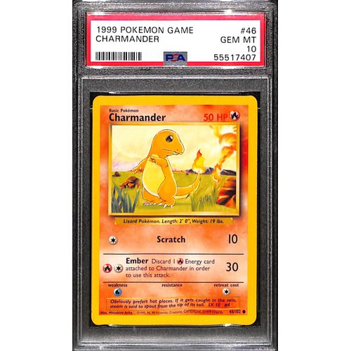 PSA10 - 1999 Pokemon - Charmander 46/102 - TCGroupAU