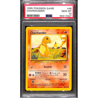 PSA10 - 1999 Pokemon - Charmander 46/102 - TCGroupAU