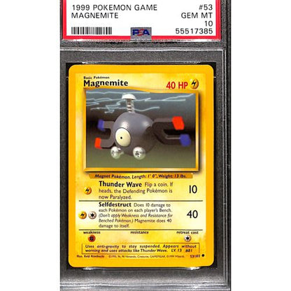 PSA10 - 1999 Pokemon - Magnemite 53/102 - TCGroupAU