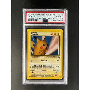 PSA10 2001 Pokemon Black Star Pikachu 26 - Promo Pokemon League - TCGroupAU