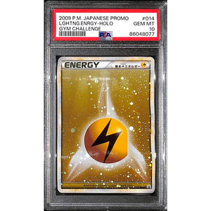 PSA10 - 2009 Pokemon Japanese - Promo Lightning Energy Holo 014/L-P - Gym Challenge - TCGroupAU