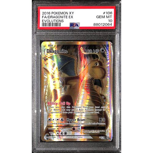 PSA10 - 2016 Pokemon - FA/ Dragonite Ex 106/108 - Evolutions - TCGroupAU