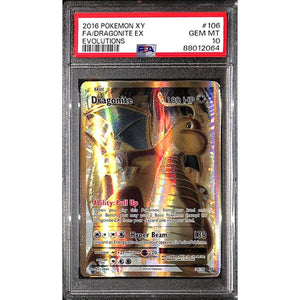 PSA10 - 2016 Pokemon - FA/ Dragonite Ex 106/108 - Evolutions - TCGroupAU