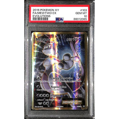 PSA10 - 2016 Pokemon - FA/ Mewtwo Ex 103/108 - Evolutions - TCGroupAU