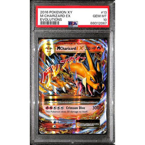 PSA10 - 2016 Pokemon - M Charizard Ex 13/108 - Evolutions - TCGroupAU