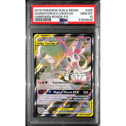 PSA10 - 2019 Pokemon - Gardevoir/Sylveon GX - 205/214 Unbroken Bonds - TCGroupAU