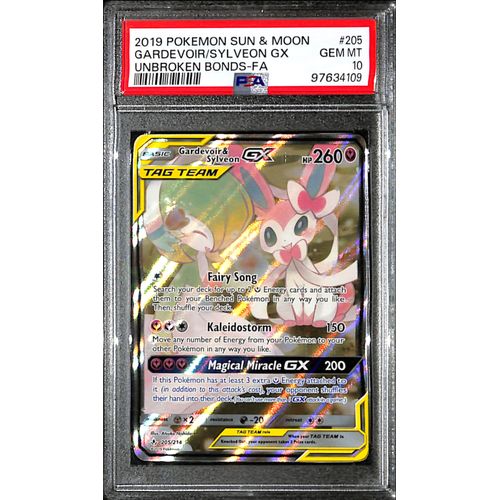 PSA10 - 2019 Pokemon - Gardevoir/Sylveon Gx 205/214 - Unbroken Bonds - TCGroupAU