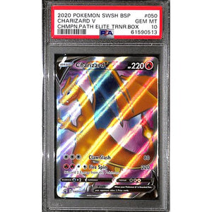 PSA10 - 2020 Pokemon - Charizard V SWSH050 - Champion's Path - TCGroupAU