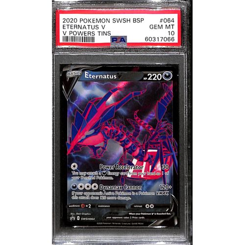PSA10 - 2020 Pokemon - Eternatus V SWSH064 - V Powers Tins - TCGroupAU