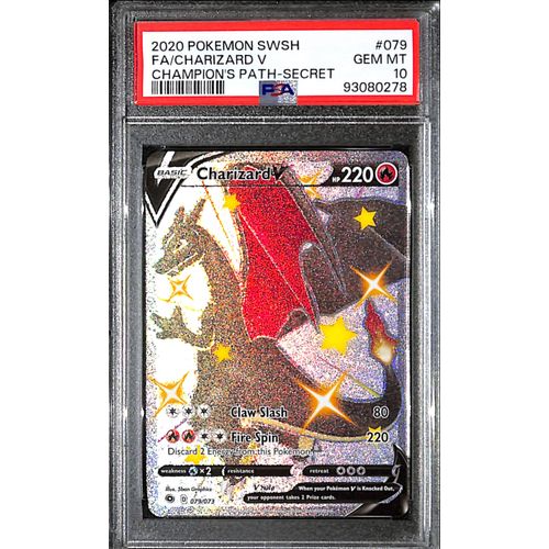 PSA10 - 2020 Pokemon - FA/ Charizard V 079/073 - Champion's Path - TCGroupAU