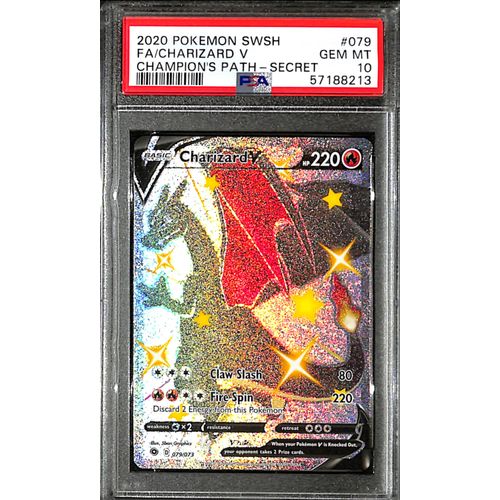 PSA10 - 2020 Pokemon - FA/ Charizard V 079/073 - Champion's Path - TCGroupAU