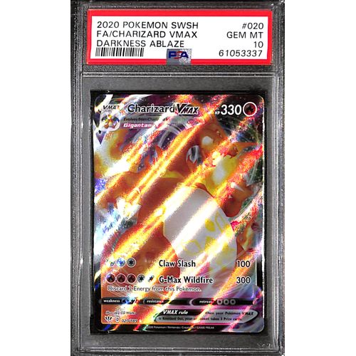 PSA10 - 2020 Pokemon - FA/ Charizard Vmax 020/189 - Darkness Ablaze - TCGroupAU