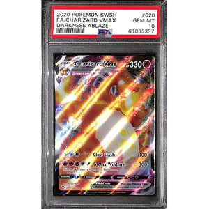 PSA10 - 2020 Pokemon - FA/ Charizard Vmax 020/189 - Darkness Ablaze - TCGroupAU