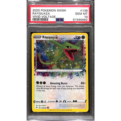 PSA10 - 2020 Pokemon - Rayquaza 138/185 - Vivid Voltage - TCGroupAU