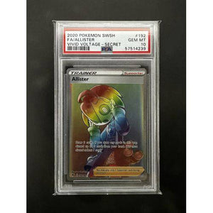 PSA10 2020 Pokemon Swsh - FA/Allister - 192/185 - Vivid Voltage - TCGroupAU