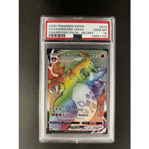 PSA10 2020 Pokemon SWSH - FA Charizard VMAX 074/073 - Champions Path - TCGroupAU