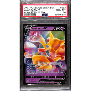PSA10 - 2021 Pokemon - Alakazam V SWSH083 - Alakazam V Box - TCGroupAU