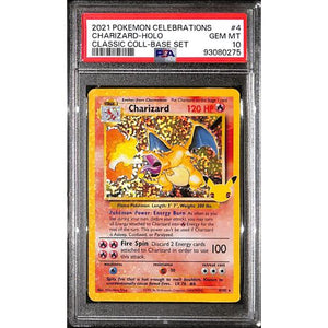 PSA10 - 2021 Pokemon - Charizard Holo 4/102 - Celebrations Classic Coll Base Set - TCGroupAU