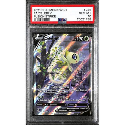 PSA10 - 2021 Pokemon - FA/ Celebi V 245/264 Fusion Strike - TCGroupAU