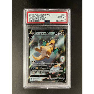 PSA10 2021 Pokemon FA/Dragonite V 192/203 - Evolving Skies - TCGroupAU