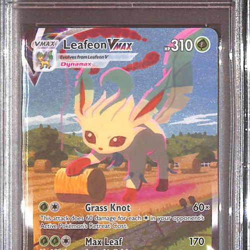PSA10- 2021 Pokemon - FA/Leafeon Vmax 205/203 - Evolving Skies - TCGroupAU
