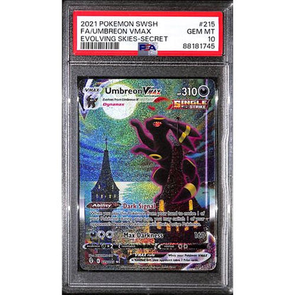 PSA10 - 2021 Pokemon - FA/Umbreon Vmax 215/203 - Evolving Skies - TCGroupAU