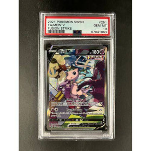 PSA10 2021 Pokemon SWSH - FA Mew V ALT 251/264 - Fusion Strike - TCGroupAU