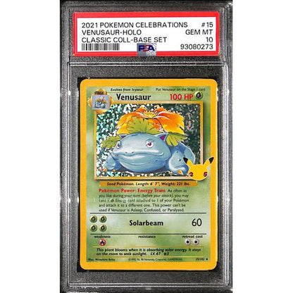 PSA10 - 2021 Pokemon - Venusaur Holo 15/102 - Celebrations Classic Coll Base Set - TCGroupAU