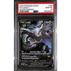 PSA10 - 2022 Lugia SWSH V Alt Art - 186/195 - Silver Tempest - TCGroupAU