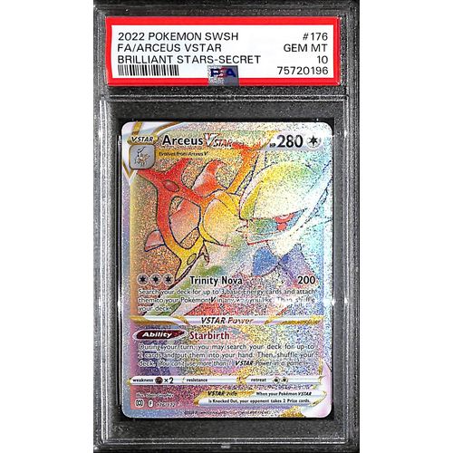 PSA10 - 2022 Pokemon - FA/ Arceus Vstar 176/172 Brilliant Stars - TCGroupAU
