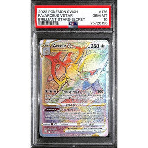 PSA10 - 2022 Pokemon - FA/ Arceus Vstar 176/172 Brilliant Stars - TCGroupAU