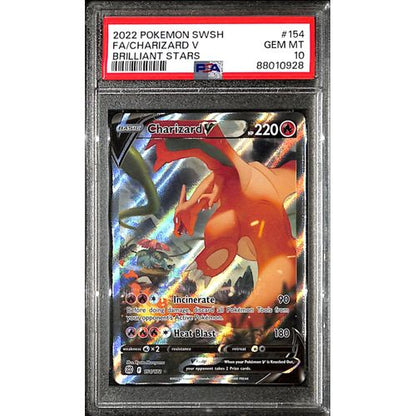 PSA10 - 2022 Pokemon - FA/ Charizard V 154/172 - Brilliant Stars - TCGroupAU