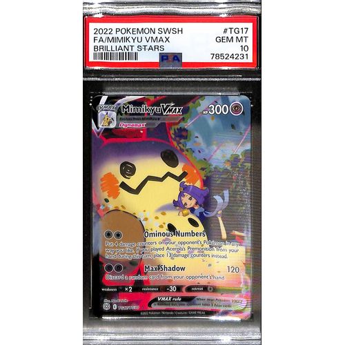 PSA10 - 2022 Pokemon FA/Mimikyu VMAX TG17/TG30 Brilliant Stars - TCGroupAU