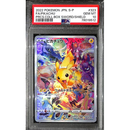 PSA10 - 2022 Pokemon Japanese - FA/ Pikachu 323/S-P - Precious Collection Box Sword/Shield - TCGroupAU