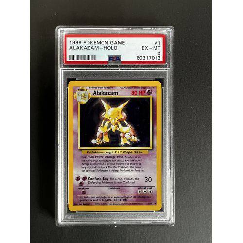 PSA6 1999 Pokemon Alakazam Holo - 1/102 - TCGroupAU