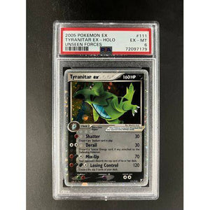 PSA6 2005 Pokemon Tyranitar Ex Holo 111/115 - Unseen Forces - TCGroupAU