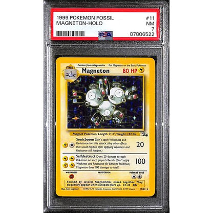 PSA7 - 1999 Pokemon - Magneton Holo 11/62 - Fossil - TCGroupAU