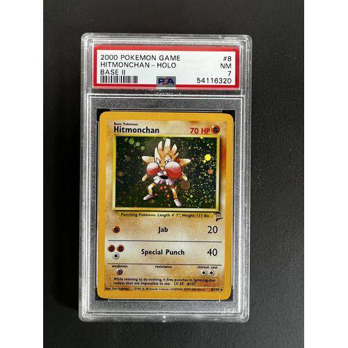 PSA7 2000 Pokemon Hitmonchan Holo - 8/130 - Base 2 - TCGroupAU