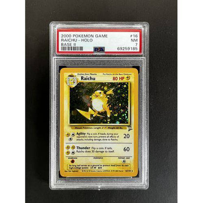PSA7 2000 Pokemon Raichu Holo - 16/130 - Base 2 - TCGroupAU