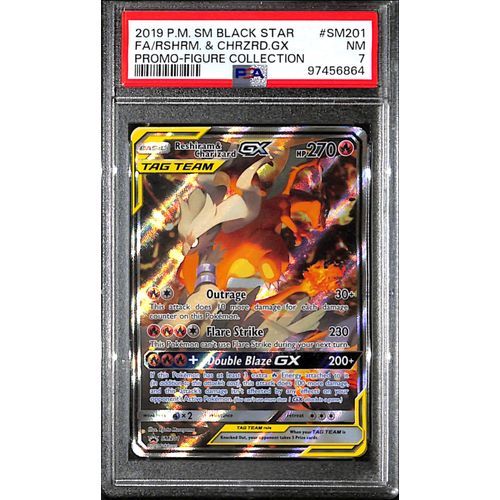 PSA7 - 2019 Pokemon - Black Star FA/Rshrm & Chrzrd Gx SM201 - Promo Figure Collection - TCGroupAU