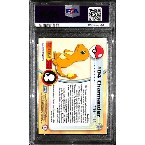 PSA8 - 1999 Pokemon - Topps Pokemon TV Charmander Foil #04 - view 2 - TCGroupAU
