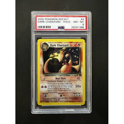 PSA8 2000 Pokemon Dark Charizard Holo - 4/82 - Rocket - TCGroupAU