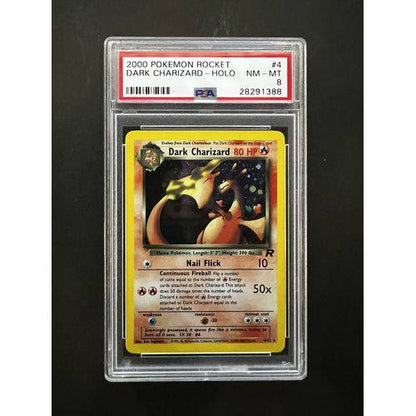 PSA8 2000 Pokemon Dark Charizard Holo - 4/82 - Rocket - TCGroupAU