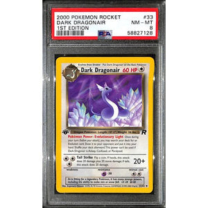 PSA8 - 2000 Pokemon - Dark Dragonair 33/82 - 1st Edition Rocket - TCGroupAU