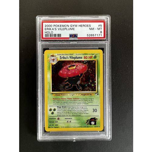PSA8 2000 Pokemon Erica's Vileplume Holo - 5/132 - Gym Heroes - TCGroupAU