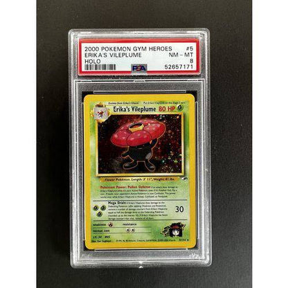 PSA8 2000 Pokemon Erica's Vileplume Holo - 5/132 - Gym Heroes - TCGroupAU