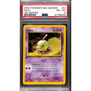 PSA8 - 2000 Pokemon - Natu 67/111 - 1st Edition Neo Genisis - TCGroupAU