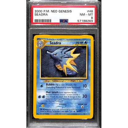 PSA8 - 2000 Pokemon - Seadra 48/111 - Neo Genesis - TCGroupAU